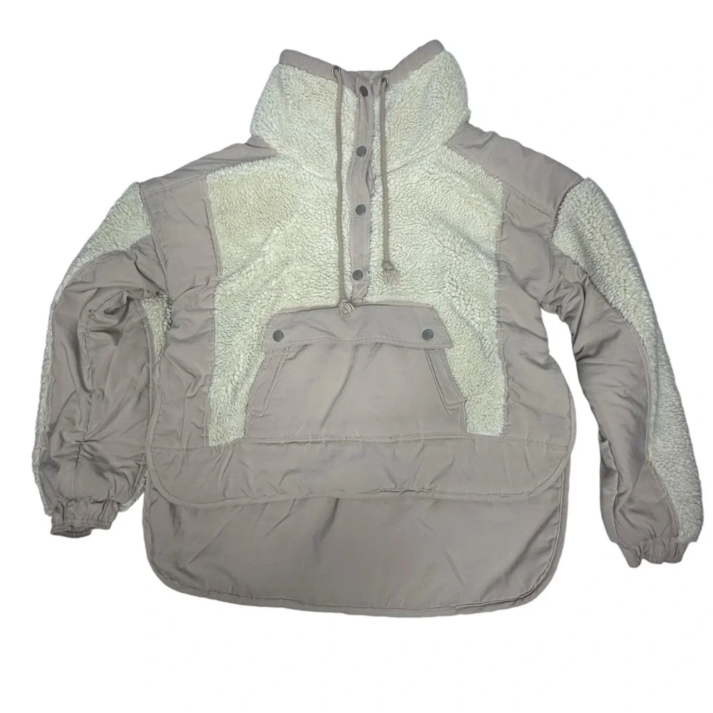 FINAL Last DAY Anthropologie Daily Practice Cream Long Sleeve Sherpa Jacket s - Picture 9 of 14